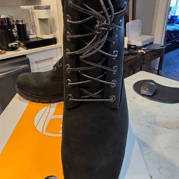 Timberland Men's Radford Boots Waterproof MID Warm Lined Black Nubuck SZ 13 NEW - Picture 11 of 13